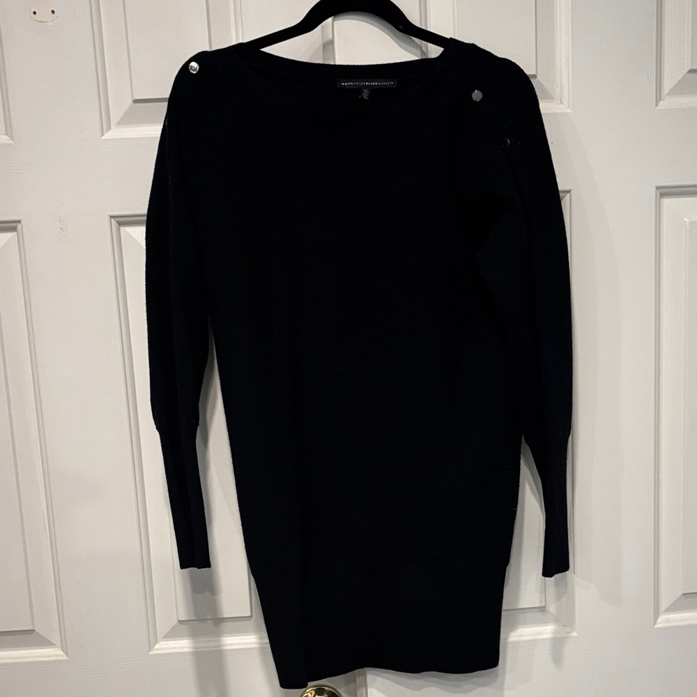 Elegant Black Sweater Dress